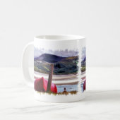 BATEAU ET MONTAGNE PAYSAGE CAFÉ MUG (Devant gauche)