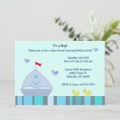 Bateau nautique Baby Boy Shower Invitation (Debout devant)