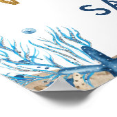 Bateau nautique Hampton Baby shower Accueil Poster (Coin)