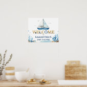 Bateau nautique Hampton Baby shower Accueil Poster (Cuisine)