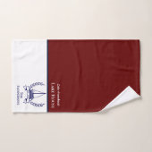 Bateau nautique Marine Blue Monogram Lake House (Serviette à main)