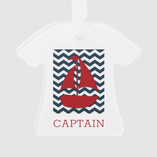 Bateau nautique Nom personnalisé Rouge Blanc Bleu (devant)