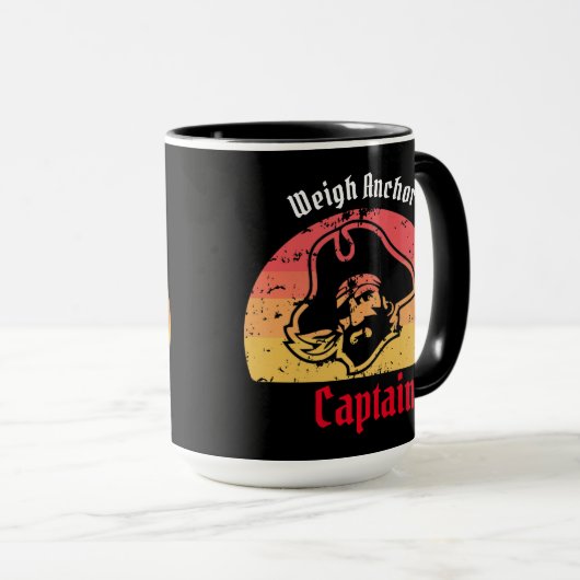 Bateau pirate capitaine Mug (Devant droit)