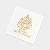 Bateau Pirate Crossbones de crâne #2 Anniversaire (Gauche)