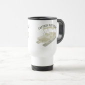 Bateau Ponton personnalisé Voyage Mug en Tan (Devant droit)