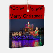 Bateau-rivière avec les feux de Noël Ornement de N (Droite)