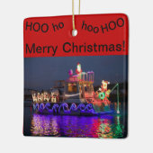 Bateau-rivière avec les feux de Noël Ornement de N (Gauche)