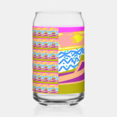 Bateau rose violet jaune coucher de soleil Vagues  (Droite)