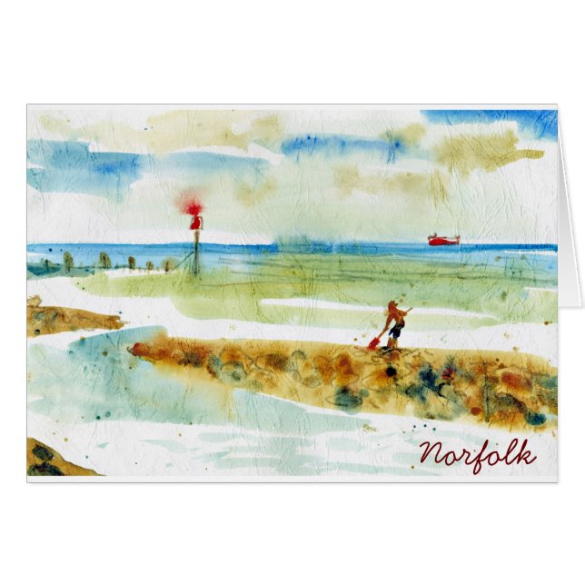 Bateau rouge à Mundesley, Norfolk (Devant horizontal)