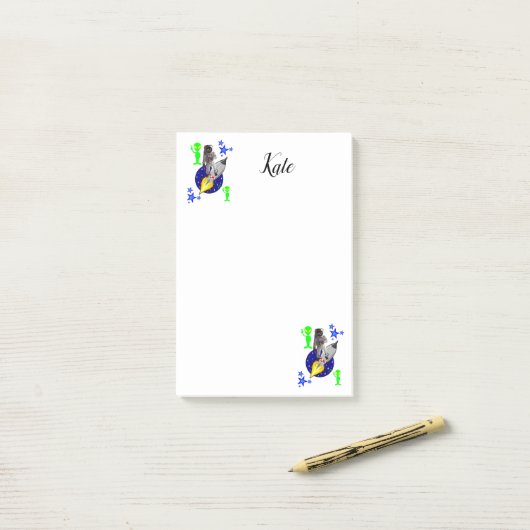 Bateau spatial Post-it Notes (Sur un bureau)