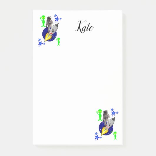 Bateau spatial Post-it Notes (Devant)