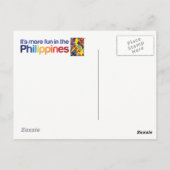 Bateau sur la plage Boracay Philippines Carte post (Dos)