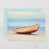 Bateau sur la plage Carte postale (Devant / Derrière)