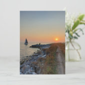 Bateau sur le lac Ontario pendant la carte Sunset (Debout devant)