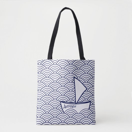 Bateau sur le Sac fourre-tout Waves (Devant)