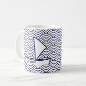 Bateau sur Waves Mug (Devant gauche)
