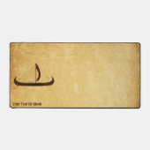 Bateau viking à voile rouge (Recto)