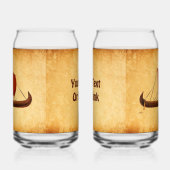 Bateau viking à voile rouge II (Gauche)