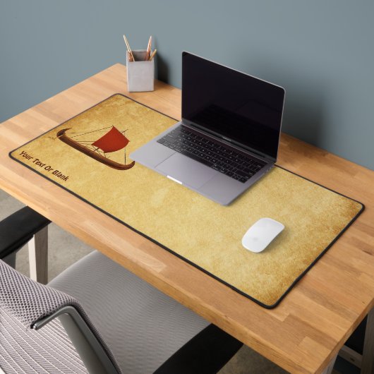 Bateau viking à voile rouge II (Bureau 2)