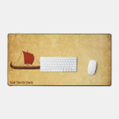 Bateau viking à voile rouge II (Clavier et souris)