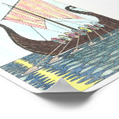 BATEAU VIKING  impression (5"x7") (Coin)
