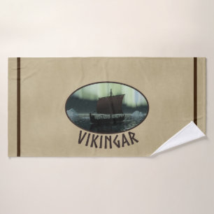Bateau Viking Sous Lumière Du Nord