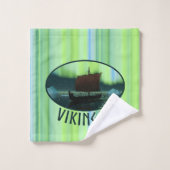 Bateau Viking Sous Lumière Du Nord (Gant de toilette)