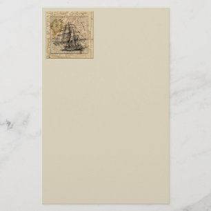 Bateau vintage et carte