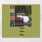 Bateaux à cygne en été - Boston Étiquette (Étiquettes simples)