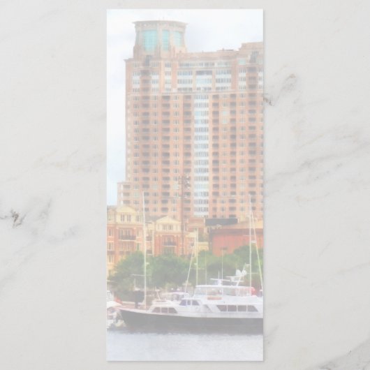 Bateaux à Inner Harbour Baltimore MD Menu Mariage (Dos)