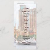 Bateaux à Inner Harbour Baltimore MD Menu Mariage (Devant / Derrière)