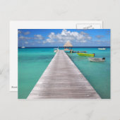 Bateaux à une jetée dans la carte postale du Pacif (Devant / Derrière)