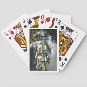 Bateaux à  vapeur sur les cartes de jeu du