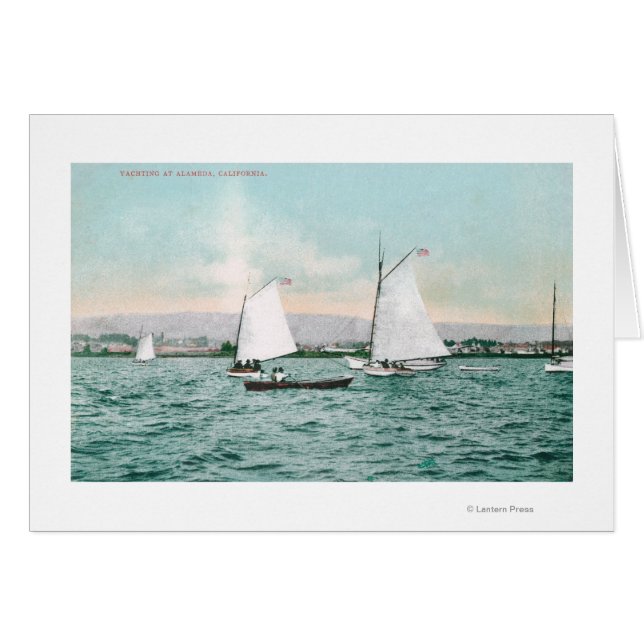 Bateaux à voile au large d'Alameda BeachAlameda, C (Devant horizontal)