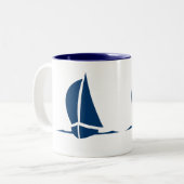Bateaux à voile Café Mug (Devant gauche)