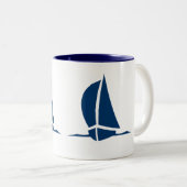 Bateaux à voile Café Mug (Devant droit)