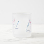 Bateaux à voile colorés Mug givré (Centre)