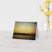 Bateaux à voile et carte Sunrise (Fleur jaune)