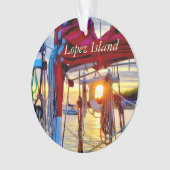 Bateaux à voile et Sunset Lopez Island Ornement ac (devant)