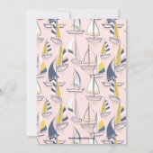 Bateaux à voile Nautique Invitations d'anniversair (Dos)