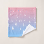 Bateaux à voile sur l'océan (Gant de toilette)