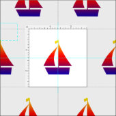 Bateaux à voile Tissu nautique (Carreau)