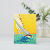 Bateaux à voile vintages Carte postale Voyage Fran (Debout devant)