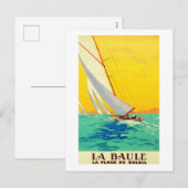 Bateaux à voile vintages Carte postale Voyage Fran (Devant / Derrière)