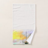 bateaux au coucher du soleil (Serviette à main)