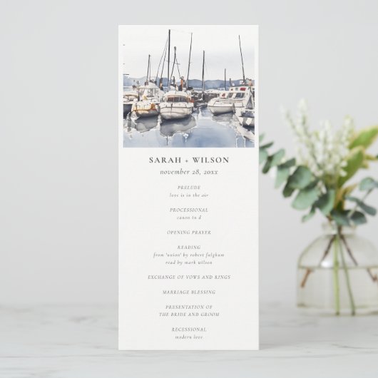 Bateaux côtiers à Harbour Programme de mariage mar (Debout devant)