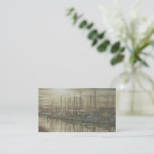 Bateaux dans le port 1 Carte de visite (Debout devant)