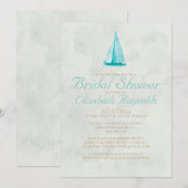 Bateaux de campagne Invitations de douche nuptiale (Devant / Derrière)