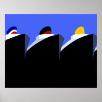 Bateaux de croisière Poster vintage Ocean Liner