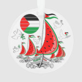 Bateaux de la Flottille de la Liberté Mondiale à G (dos)